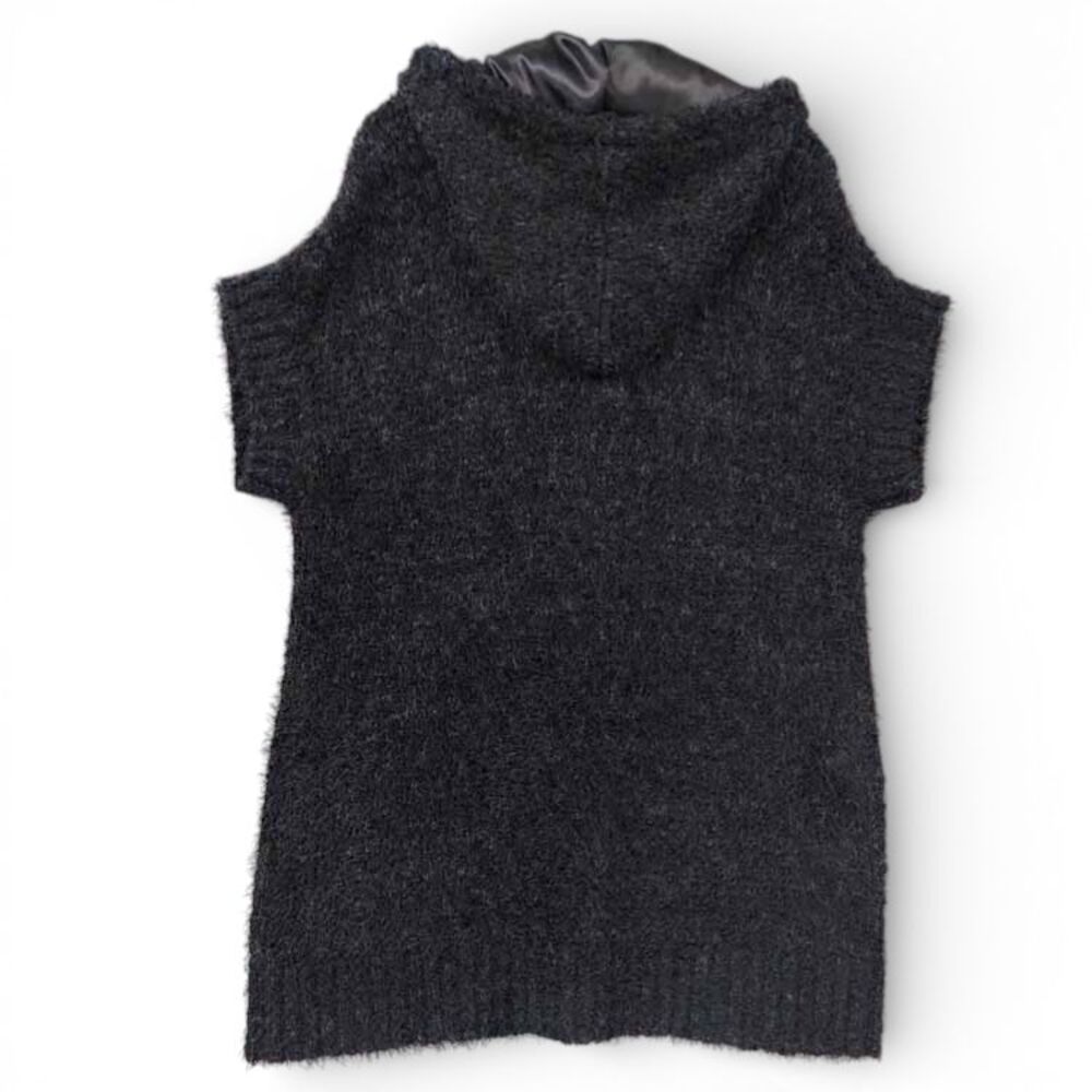 Evy’s Tree The Vanessa Hooded Fuzzy Knit Zip Cardigan M/L Mohair Blend Sweater - Picture 2 of 11